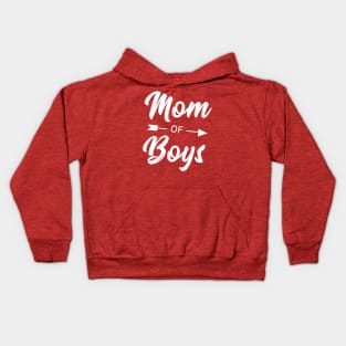 mom of boys Kids Hoodie